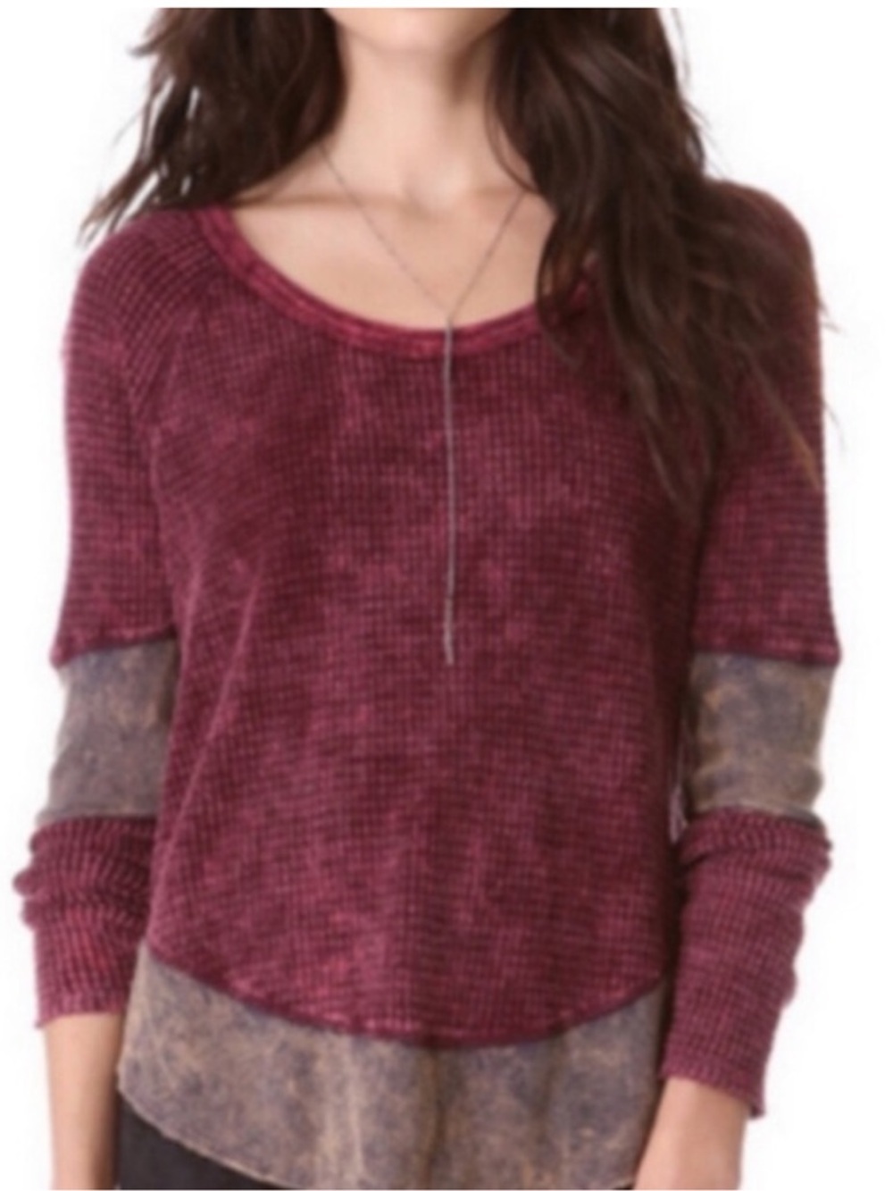 We The Free Diamond Dozen Thermal Waffle Knit Top